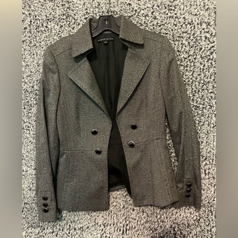 Antonio Melani Women’s Gray workwear/Carrier/Office  Blazer Size 4